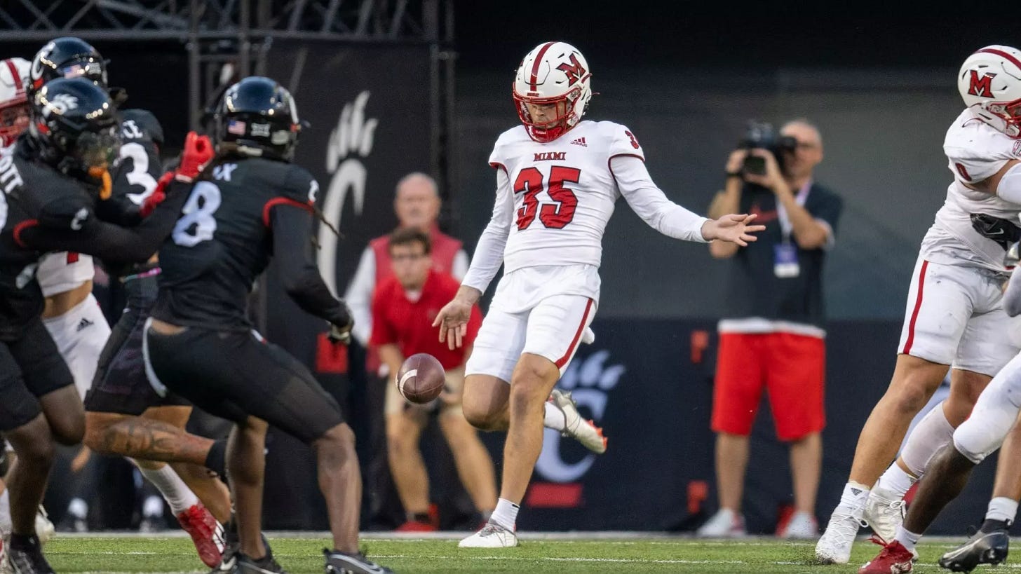 Bevelhimer Named to Ray Guy Award Watch List - Miami University RedHawks