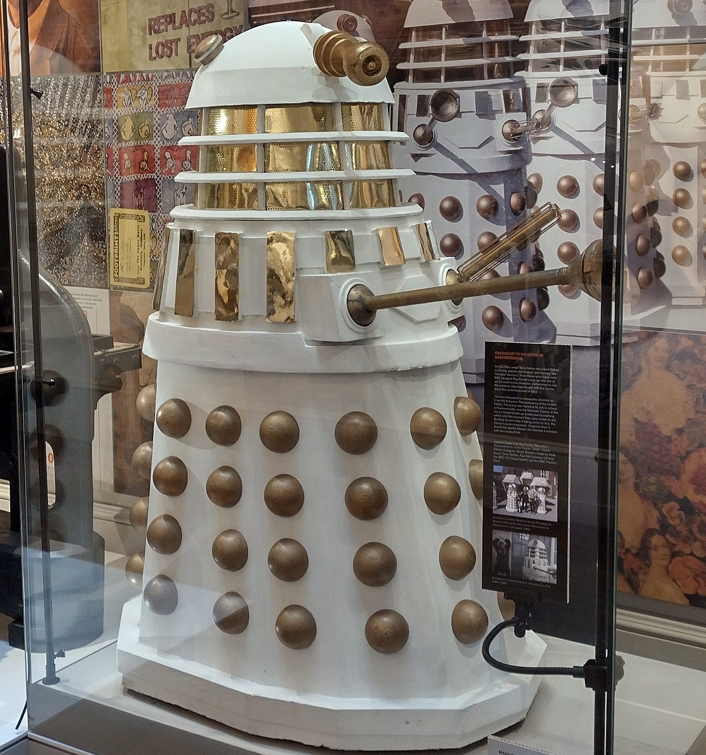 A full-sized Imperial Dalek prop from Remembrance of the Daleks