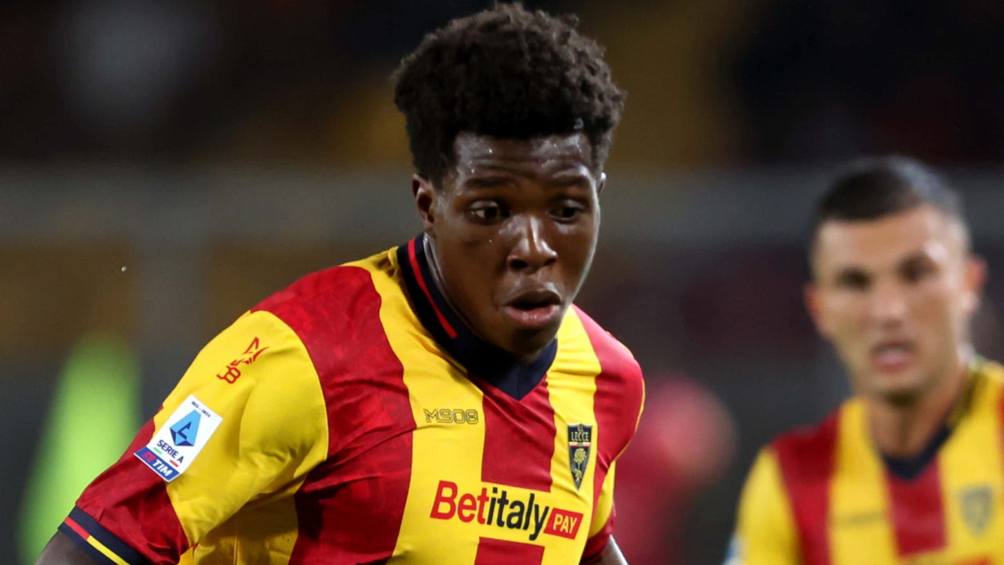 Barcelona and Liverpool-linked Lecce defender Patrick Dorgu admits Chelsea  transfer 'dream' | Goal.com US