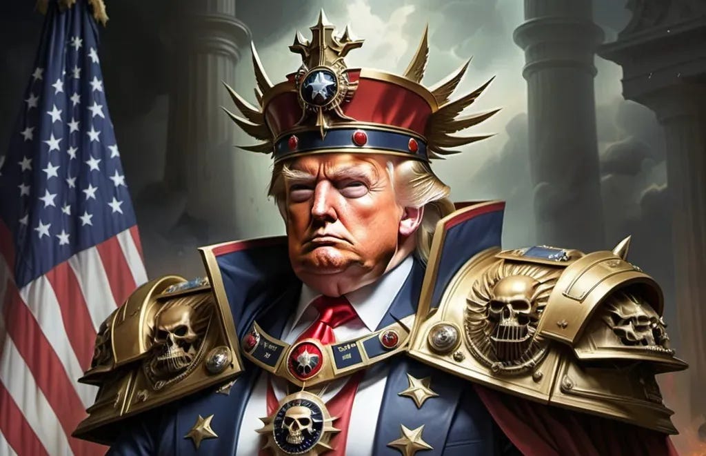 Warhammer 40k Donald Trump as the God Emperor of the...