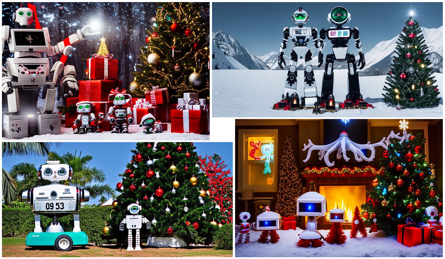 Christmas wishes from bot famlies, from USA, Switzerland, Bermuda, Luxembourg