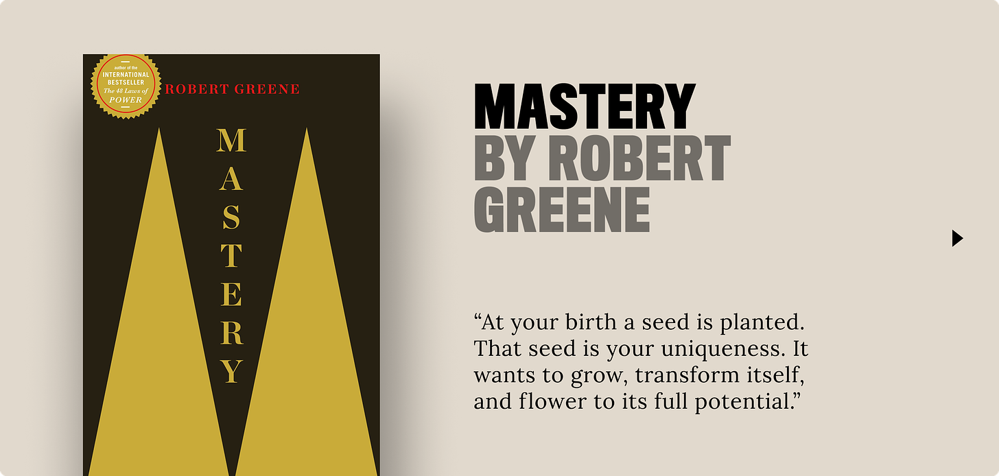 Mastery by Robert Greene Book Review about vocation