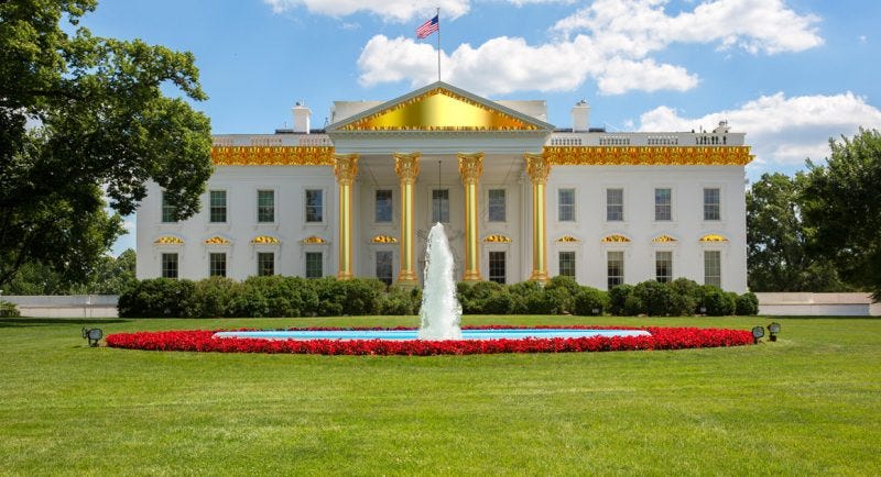 donald trump golden white house