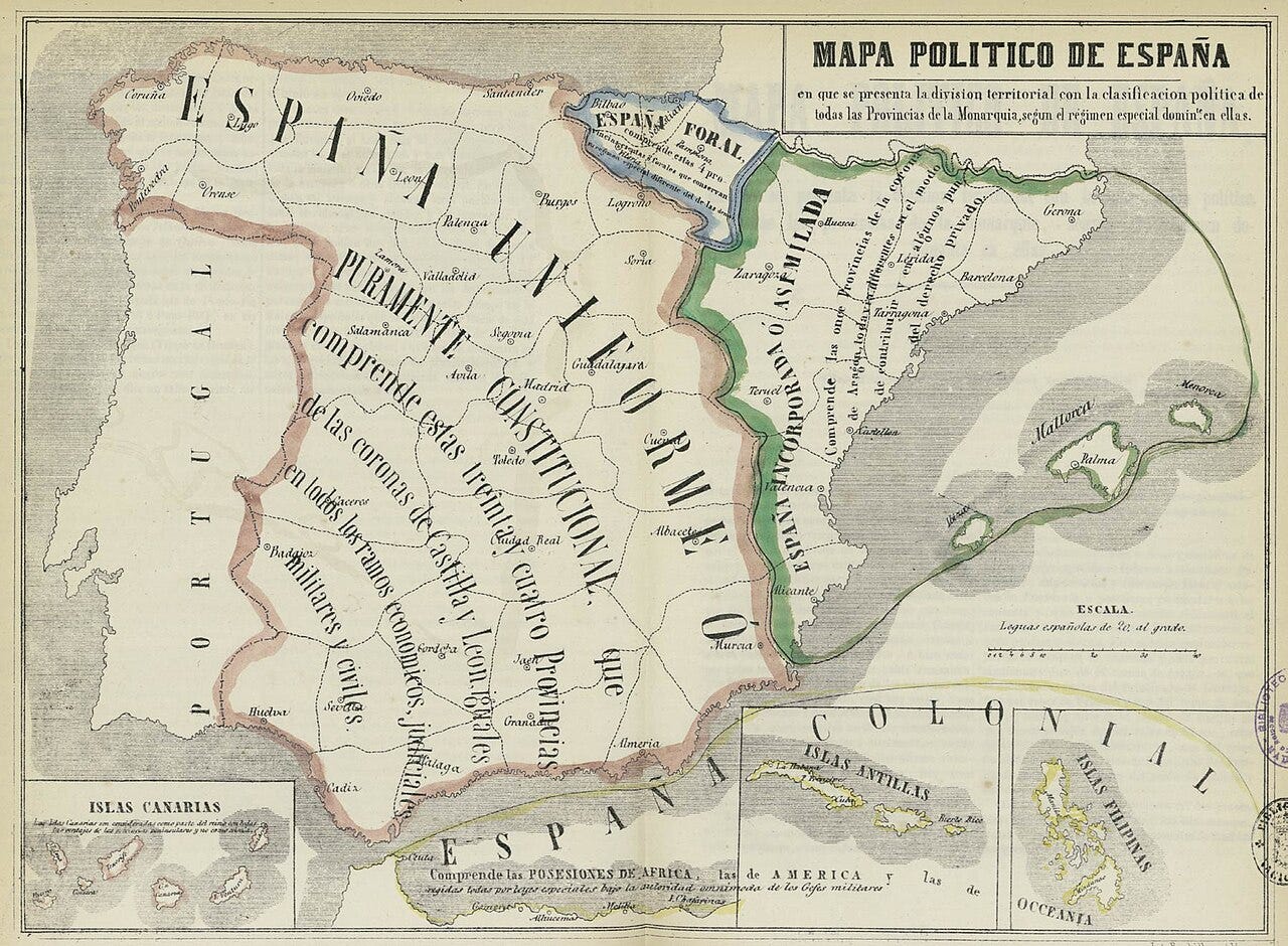 File:Mapa político de España, 1850.jpg - Wikimedia Commons
