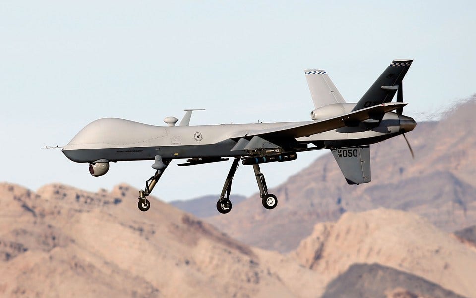 MQ-9 Reaper drone in flight.