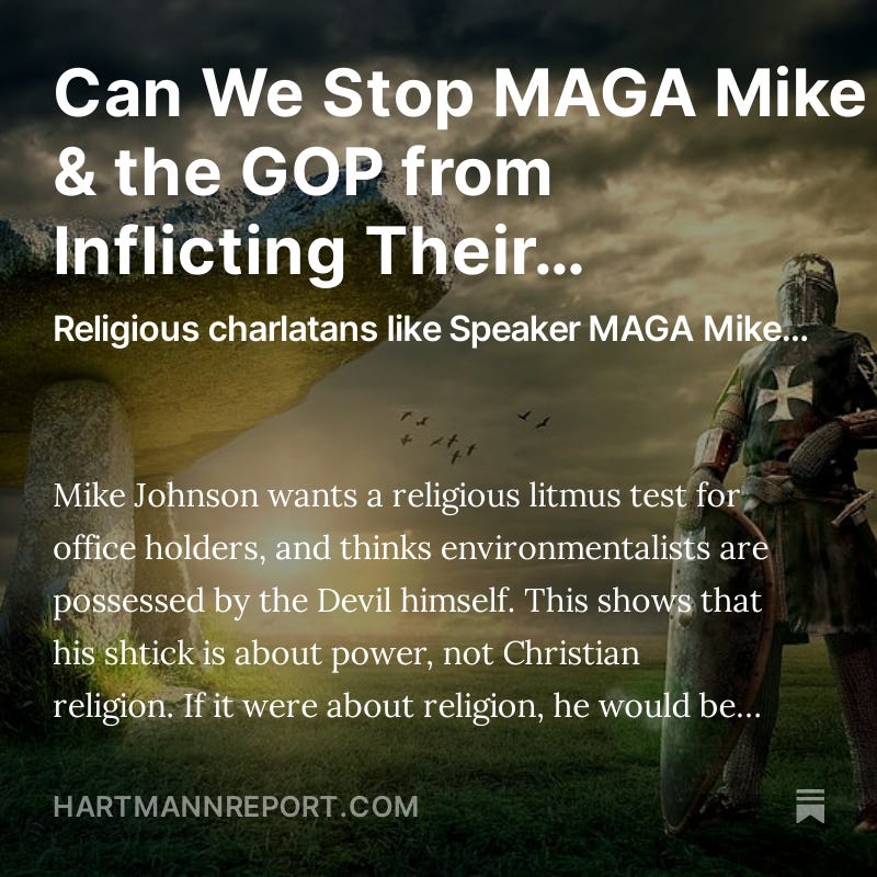 Can We Stop MAGA Mike & the GOP from Inflicting Their Crusades on America?