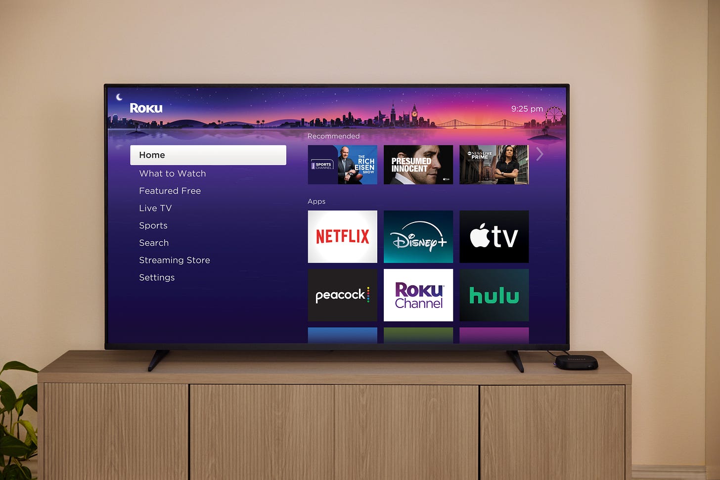 Roku Ultra 2024 with Roku OS on TV