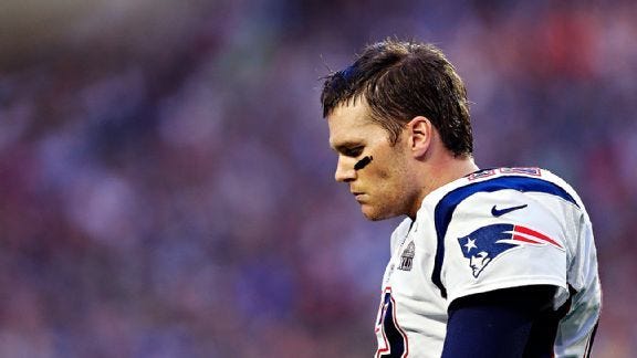 tom brady sad for patriots after throwing interception super bowl xlix