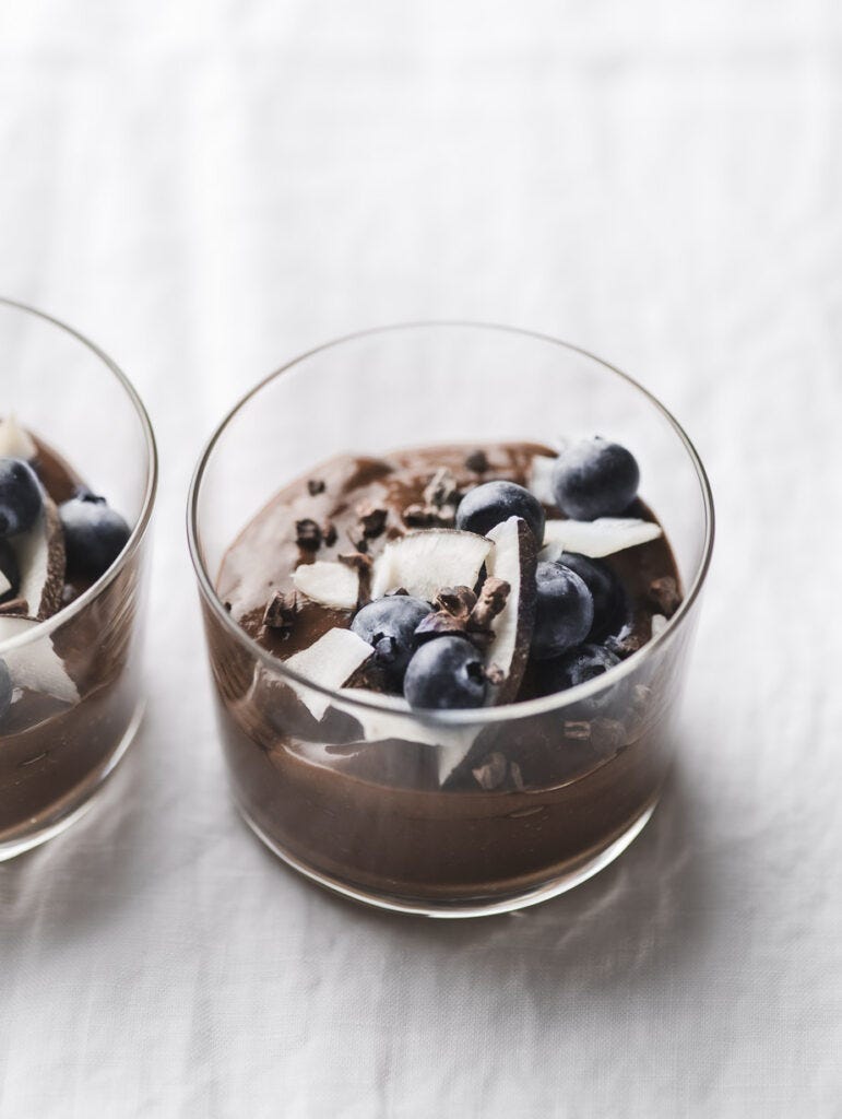 vegan chocolate banana pudding