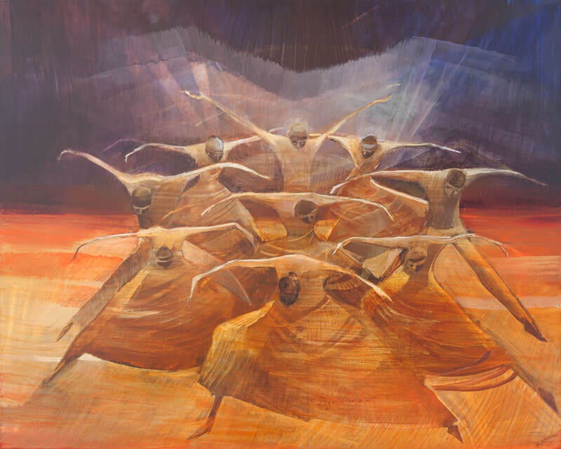 Dance paintings of Alvin Ailey's ballet "Revelations", Spiritual Worship Art