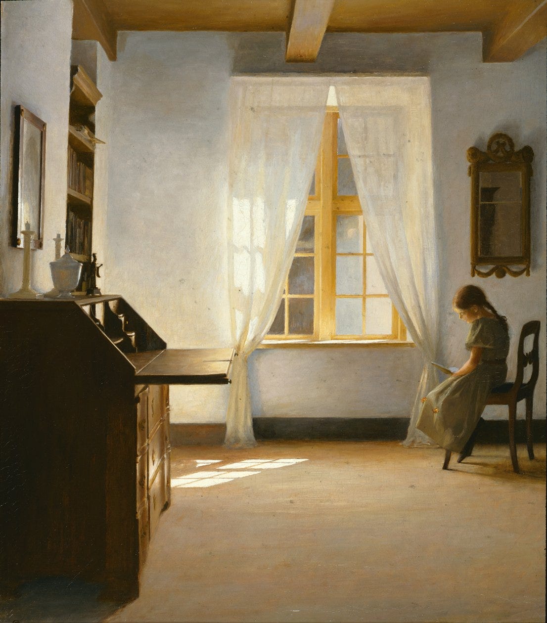 Girl Reading, 1901 by Peter Vilhelm Ilsted