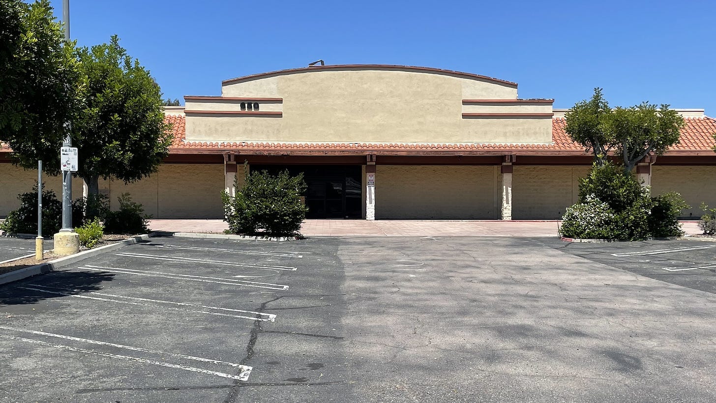 The former site of Burlington Coat Factory in Vista has been vacant for years and Excel Property Management is proposing a mixed-use project. Steve Puterski photo