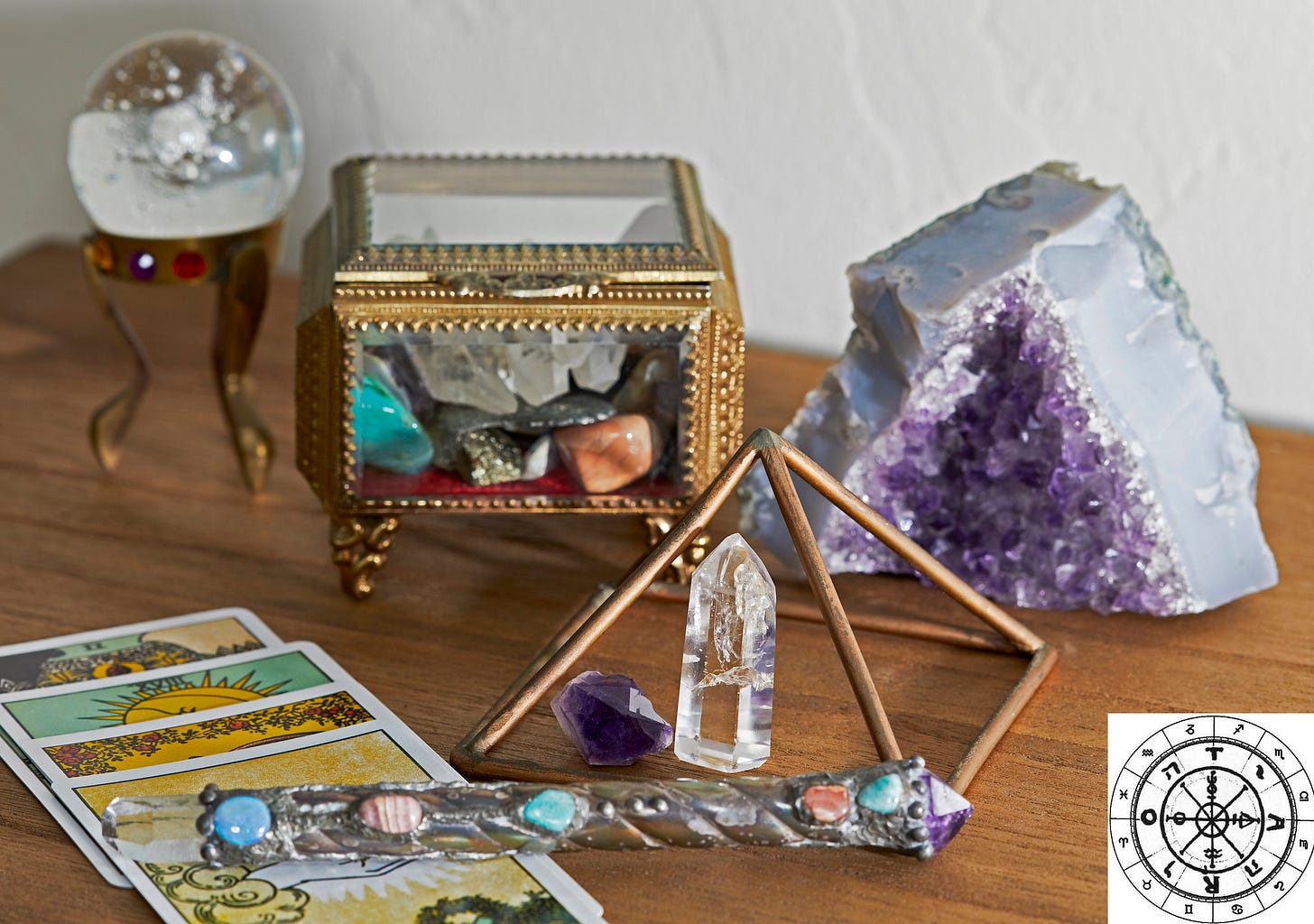 Crystals on display at home