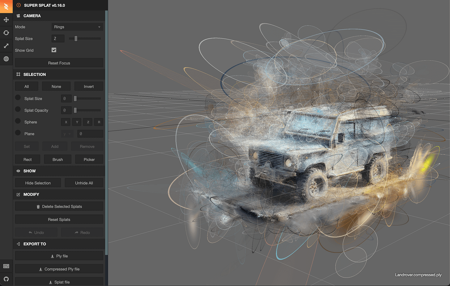 SuperSplat adds new Features - Radiance Fields