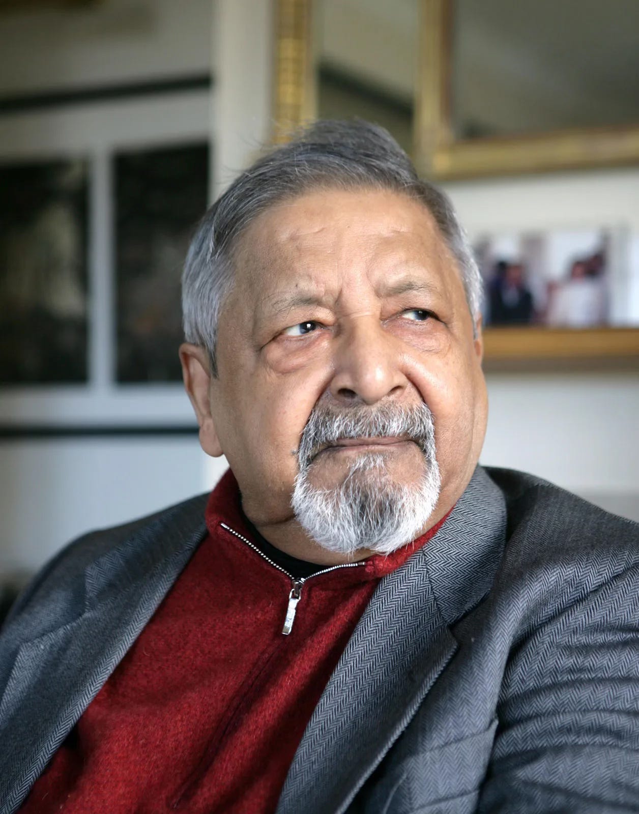 A Portrait of V.S. Naipaul in 2014. Image via Britannica. A Portrait of V.S. Naipaul in 2014. Image via Britannica.