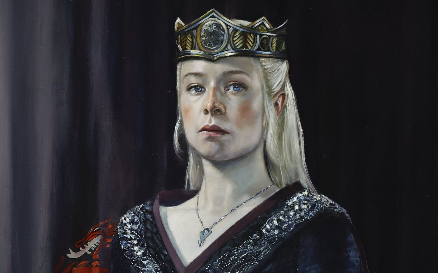 Rhaenyra targaryen pintada por Laura Cano para Las Galerías Reales