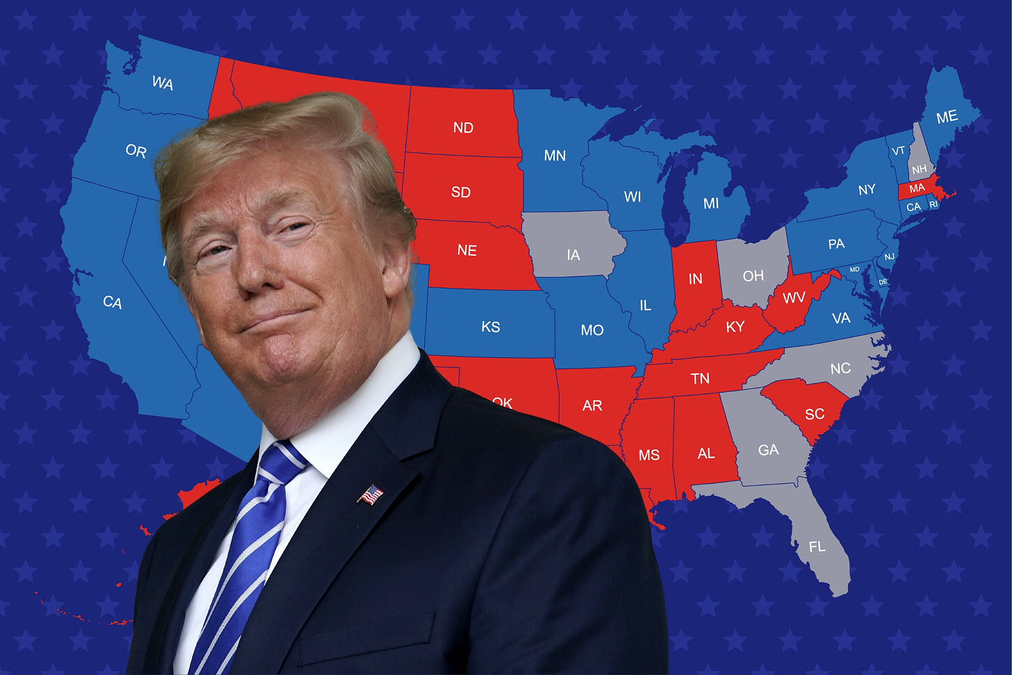 2024 Election Map Forecasts Trump to Score Biggest GOP Win in Decades