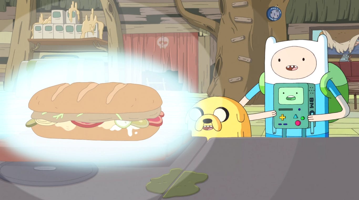 Jake's most delicious sandwich | Adventure time parties, Adventure time,  Delicious sandwiches