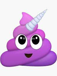 Purple Unicorn Poop Emoji" Sticker for Sale by Winkham | Redbubble