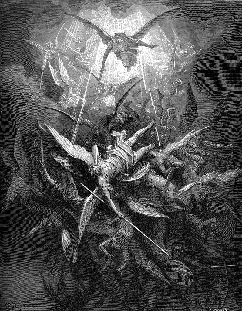 Paradise Lost: Fall of the rebel angels, by Gustave Dore