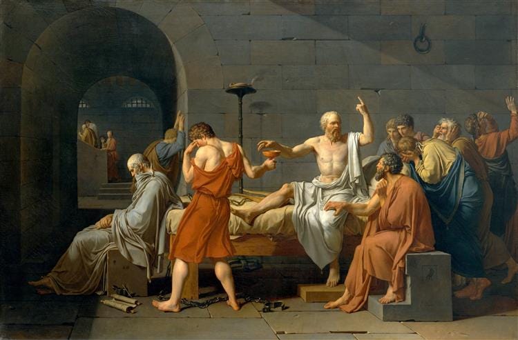 The Death of Socrates, 1787 - Jacques-Louis David - WikiArt.org