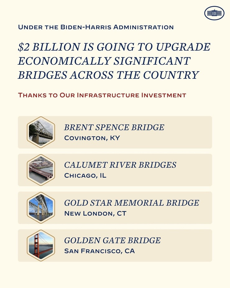 In case you thought all the money was for one bridge.