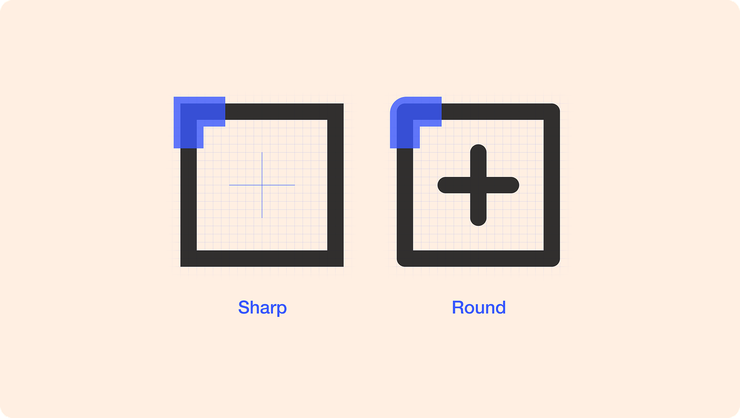 icon sharp and icon round examples