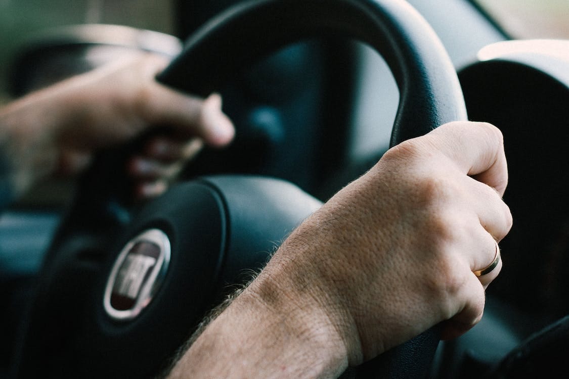 Free Person Driving Stock Photo