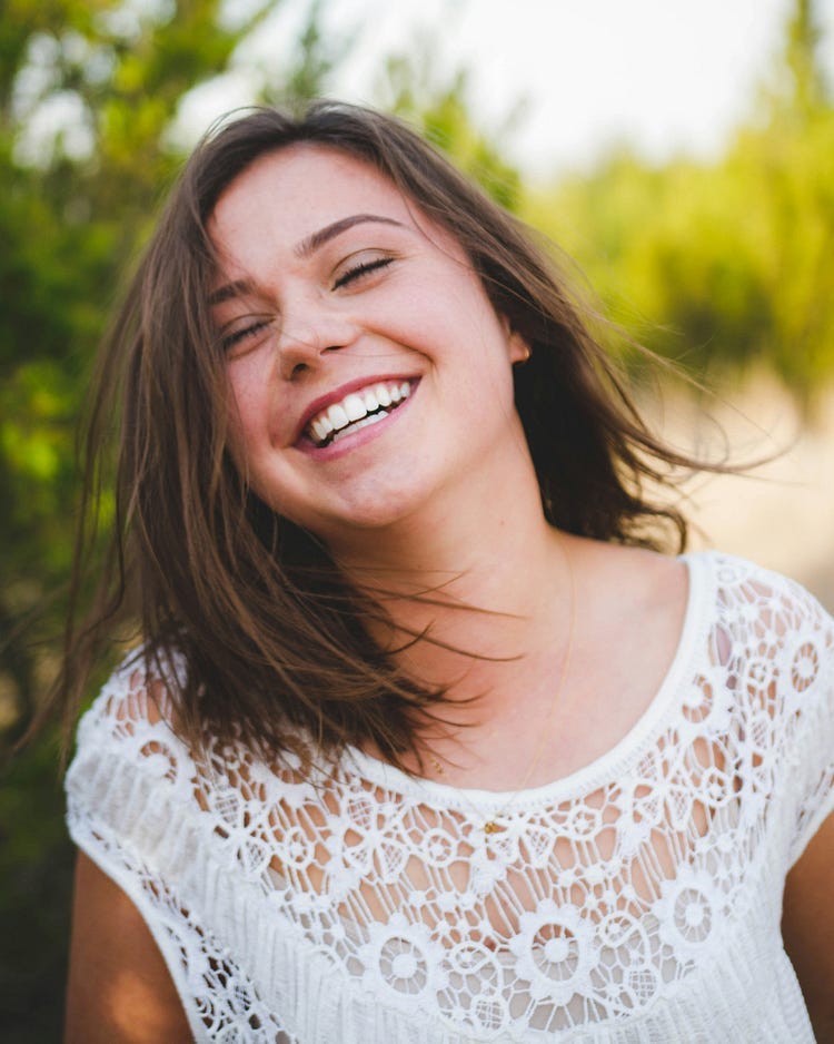 Woman smiling