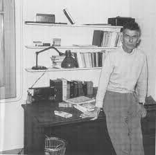 Samuel Beckett on X: "Samuel Beckett at his writing desk in Ussy, c.1965.  Photograph: Dartmouth College. https://t.co/zbF5AVyb86" / X