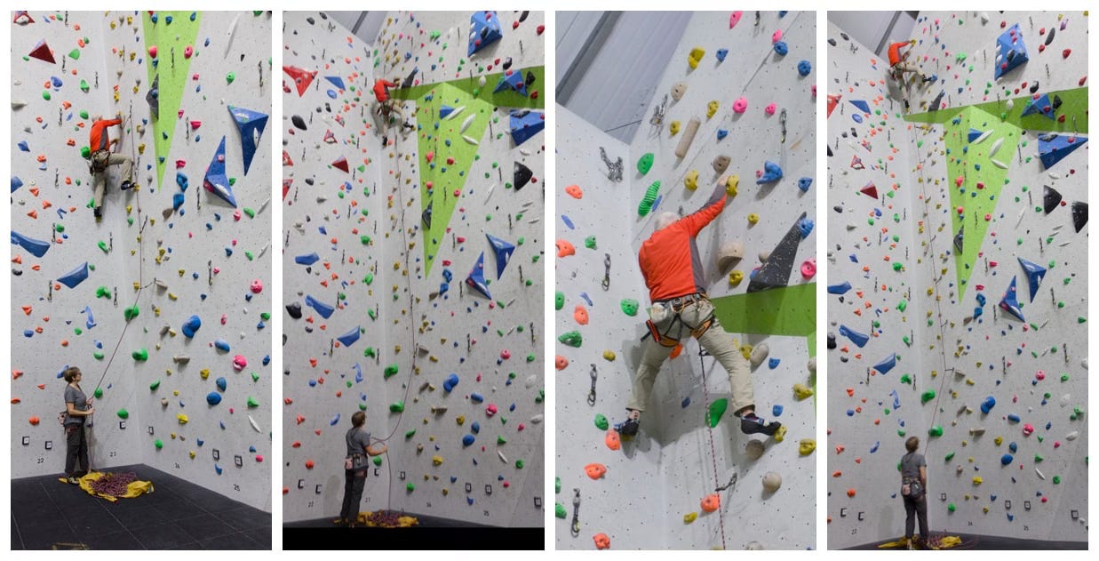A 79 year old man can still climb pretty good.