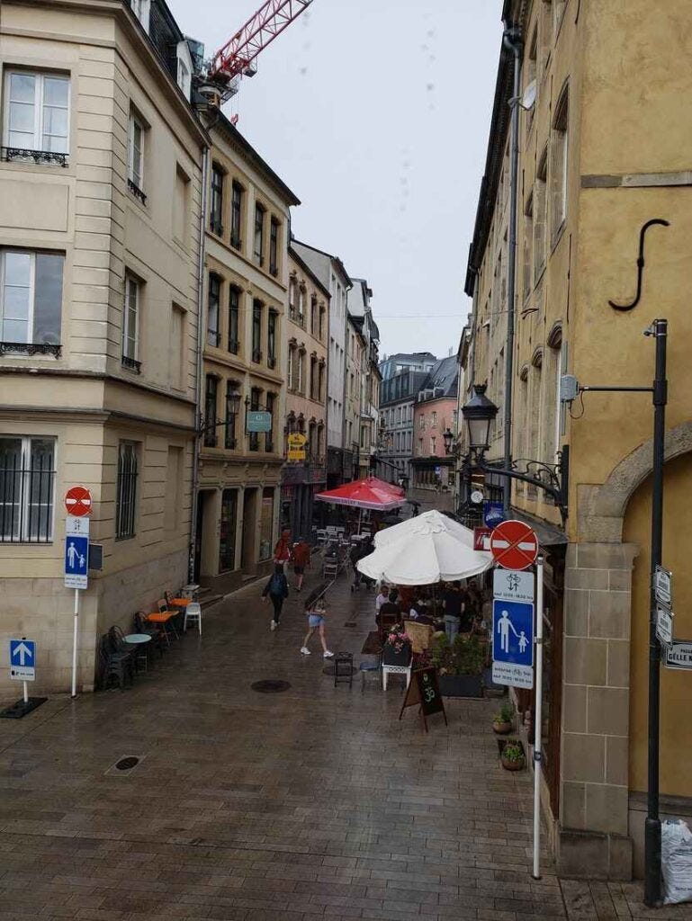 Pedestrian friendly streets in Luxembourg
