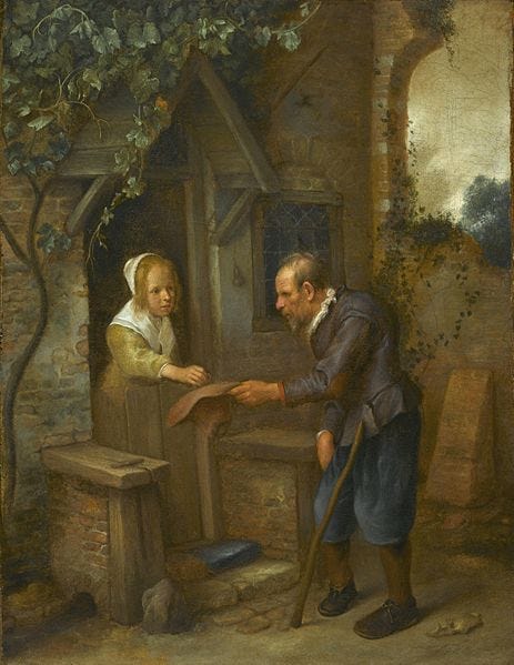File:Jan Steen - Young Girl Giving Alms to an Old Man.jpg