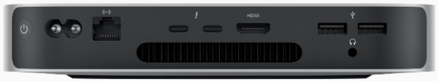 The M2 model features two Thunderbolt 4 ports and support for up to two displays.