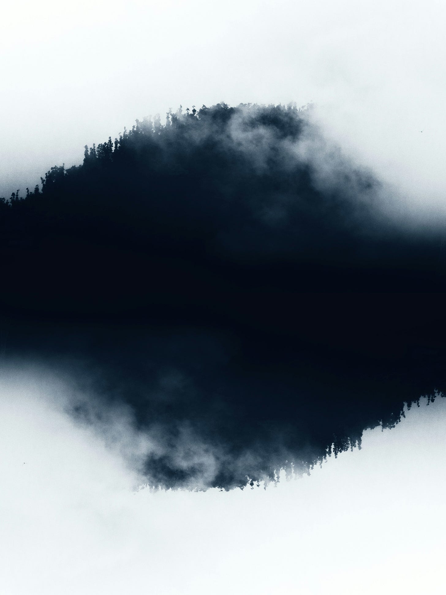 a black ink stain across a white canvas, resembles a void a black ink stain across a white canvas, resembles a void