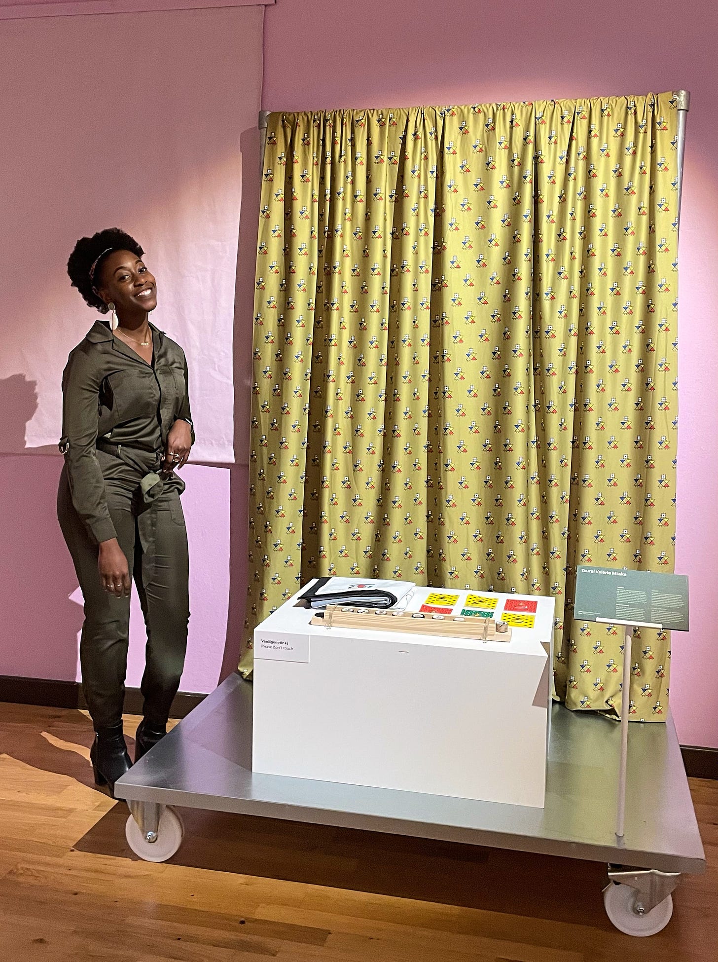 Zimbanwean type designer, Taurai Valerie Mtake, exhibiting her Madimi project
