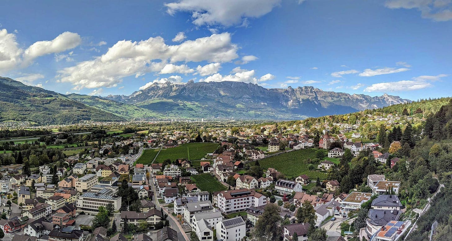 Vaduz, Liechtenstein skyline