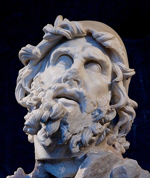 Head from a statue of Odysseus
