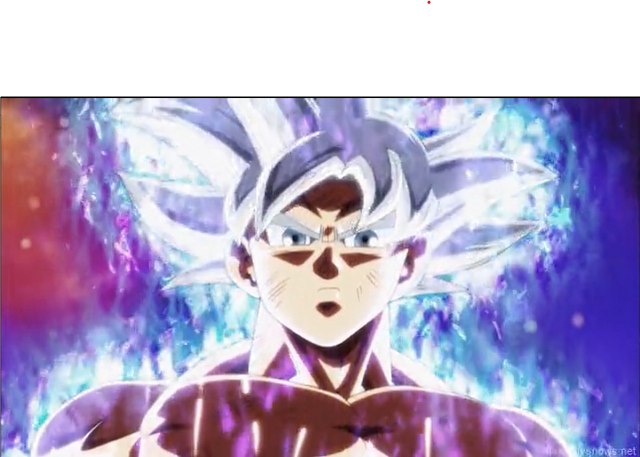 Goku reaches the Mastered Ultra Instinct form