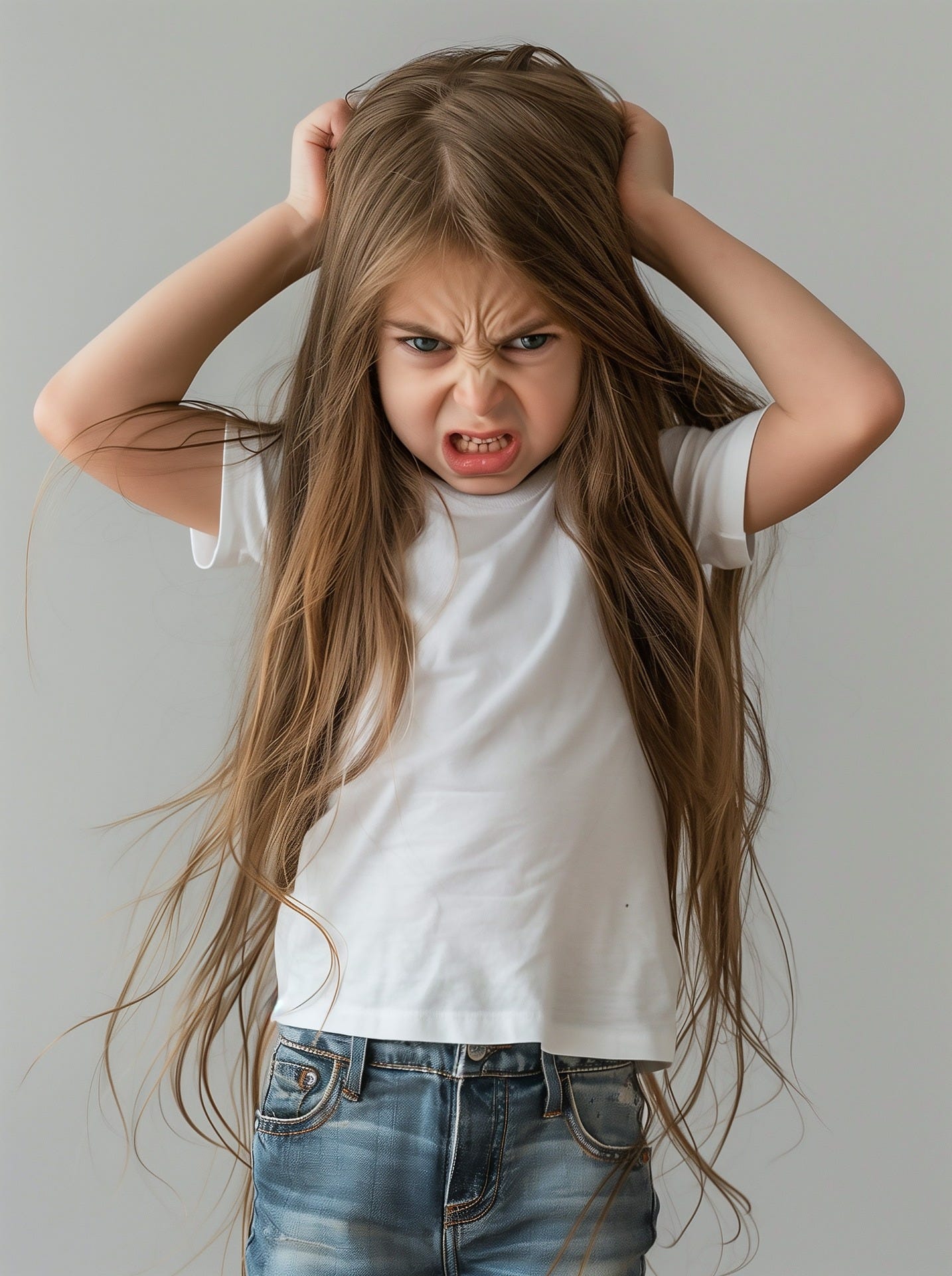 Young girl, frustrated