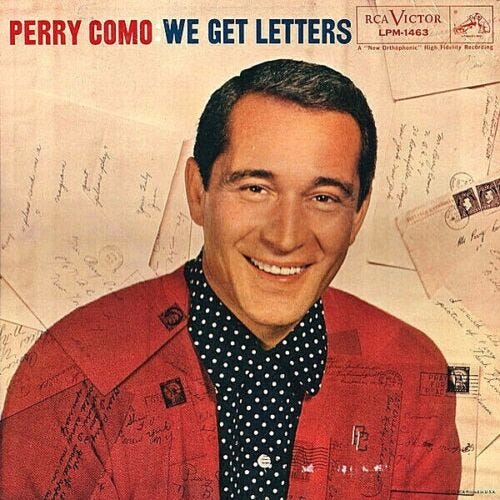 PERRY COMO "WE GET LETTERS" PREMIUM QUALITY USED LP (VG+/EX) - Picture 1 of 1