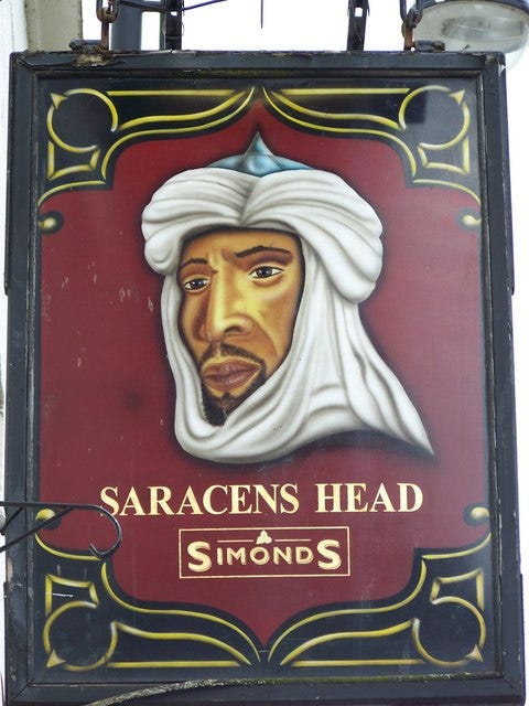 Sign for the Saracens Head, Bath © Maigheach-gheal cc-by-sa/2.0 ...