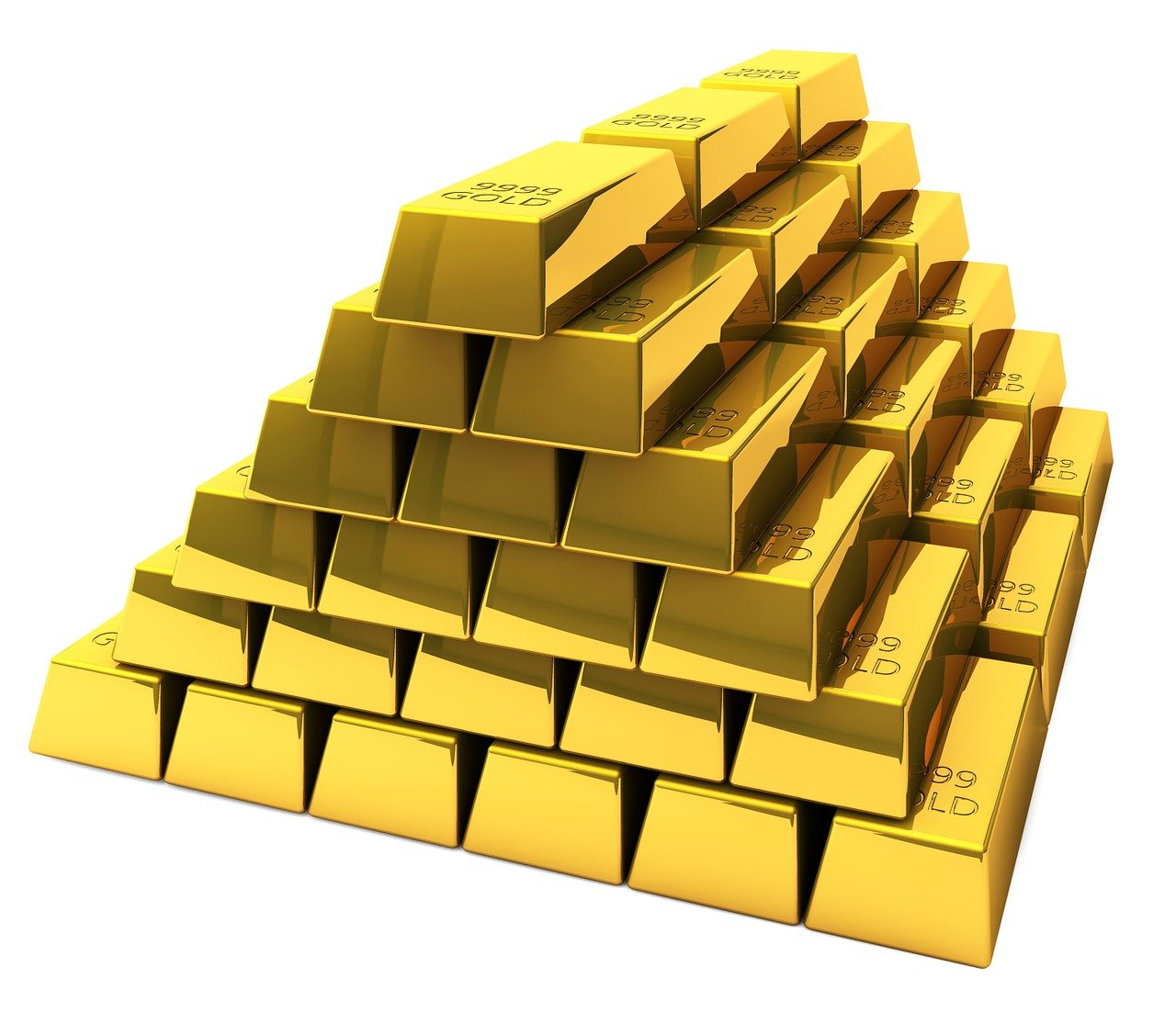 An image of a pile of gold bars
