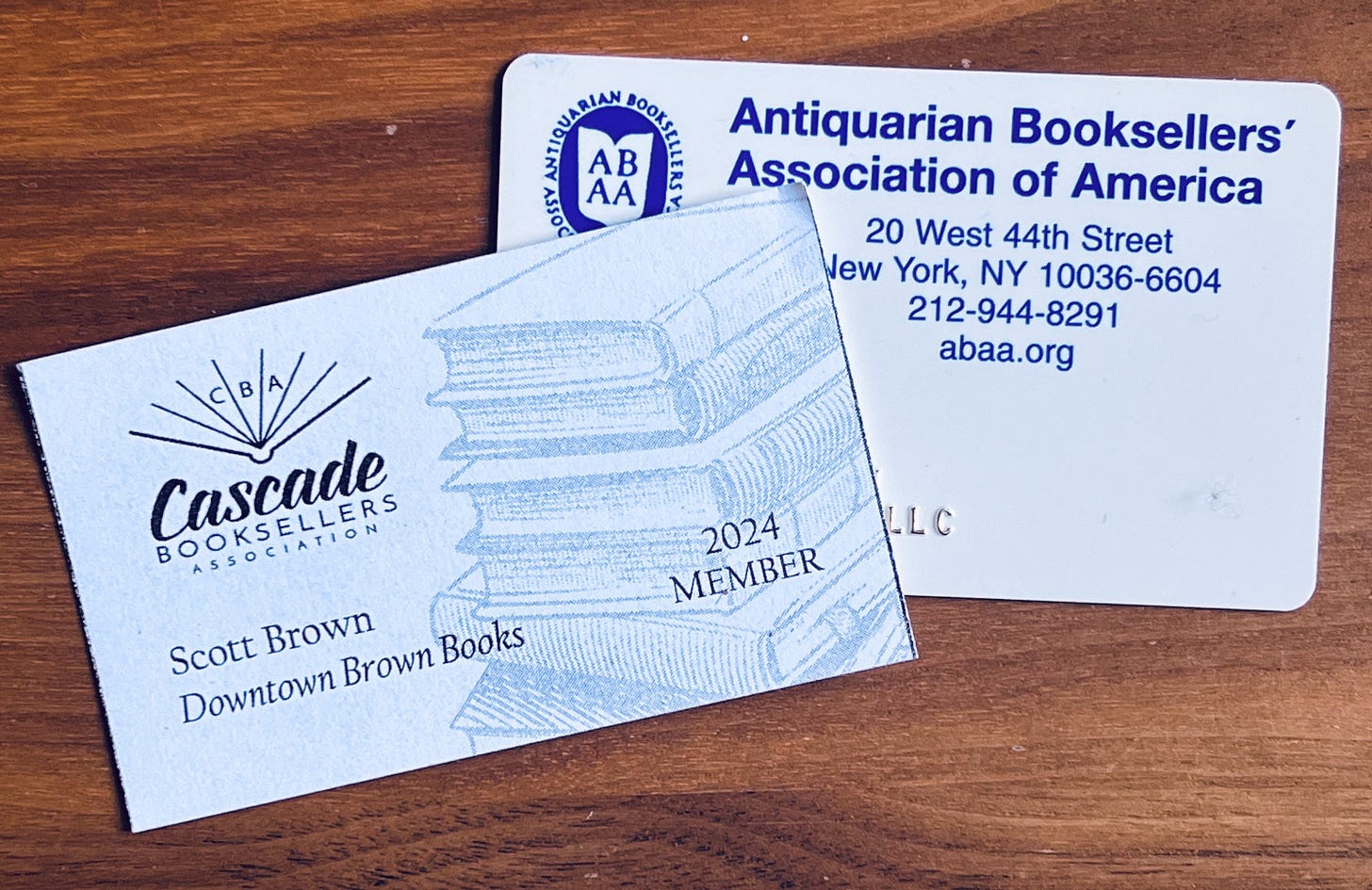 You can't be a card-carrying member of the rare book trade without one of these.