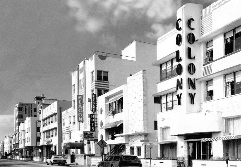 Ocean Drive in the late 1970s. Courtesy of Casey M. Piket.