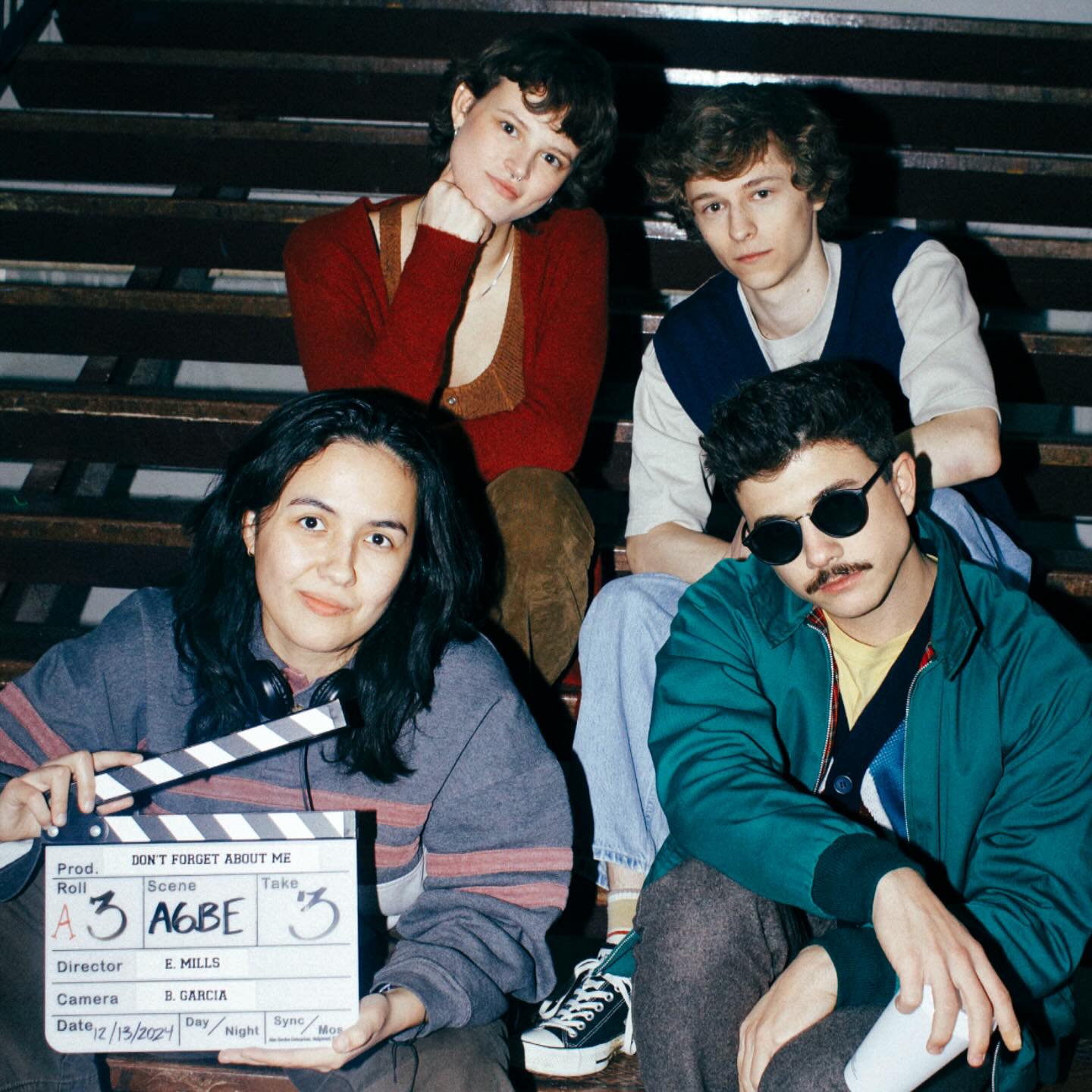 May be an image of 4 people, makeup and text that says 'DON'T FORGET ABOUT ME Prod. Roll Scene Take A3 3AGBE AGBE Director EMILLS MILLS Camera Camera GARCIA Date 2/1 /13/2024 Day bay Night Byлo' May be an image of 4 people, makeup and text that says 'DON'T FORGET ABOUT ME Prod. Roll Scene Take A3 3AGBE AGBE Director EMILLS MILLS Camera Camera GARCIA Date 2/1 /13/2024 Day bay Night Byлo'