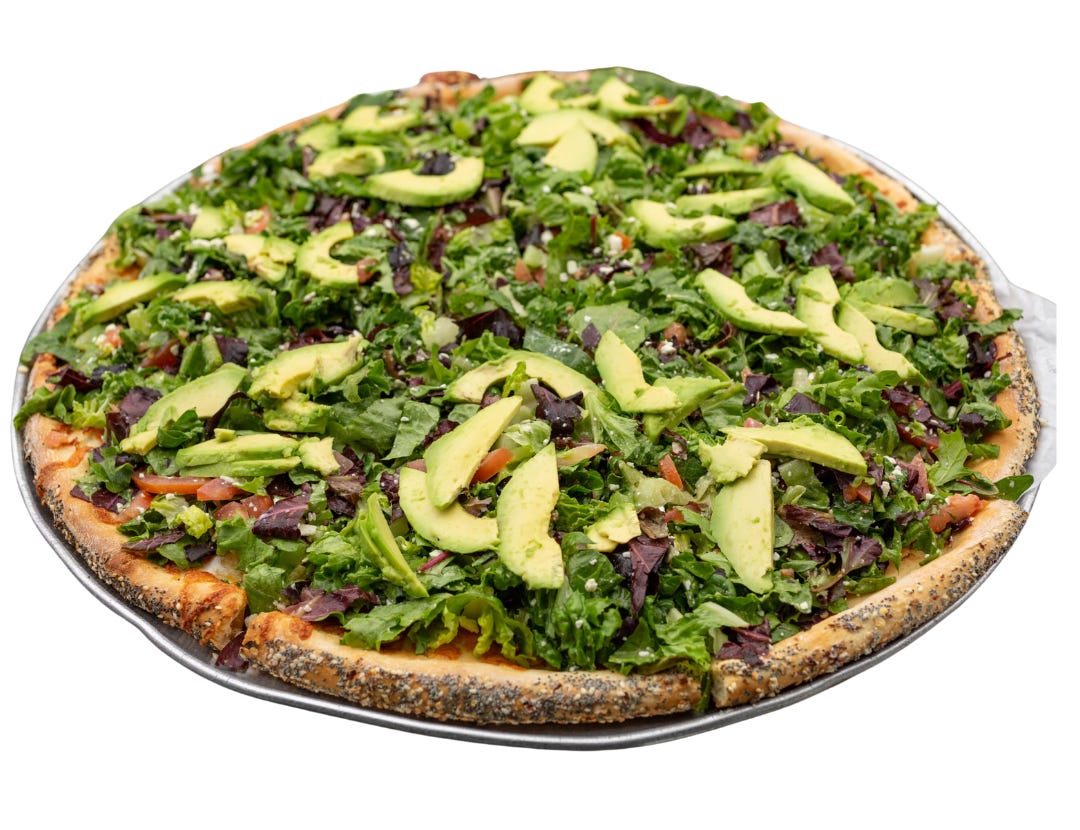 Abbot Pizza Company's salad pizza Abbot Pizza Company's salad pizza
