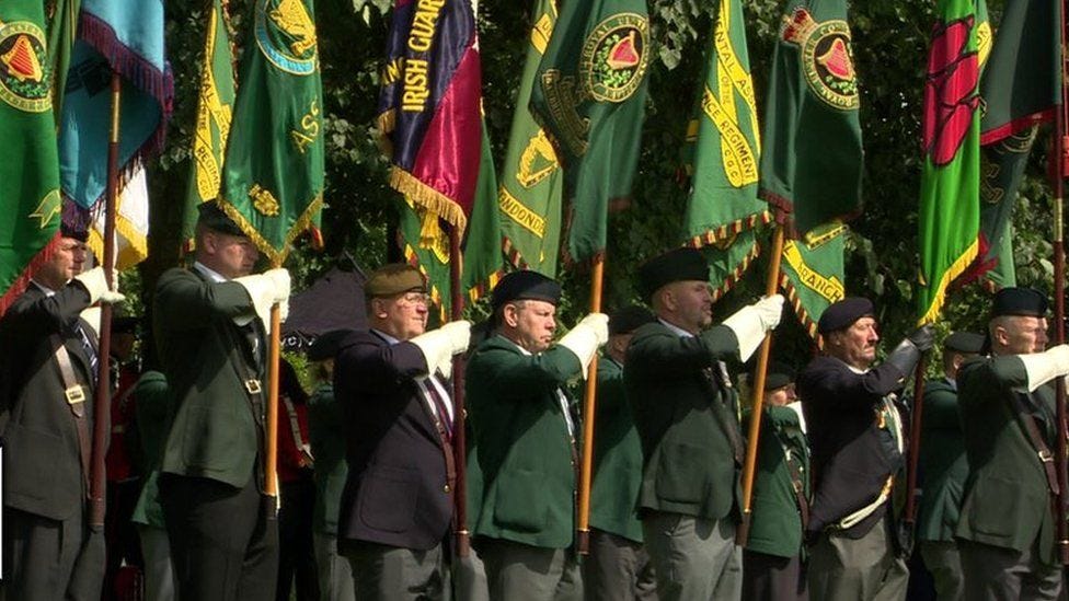 Operation Banner: Military veterans attend parade - BBC News