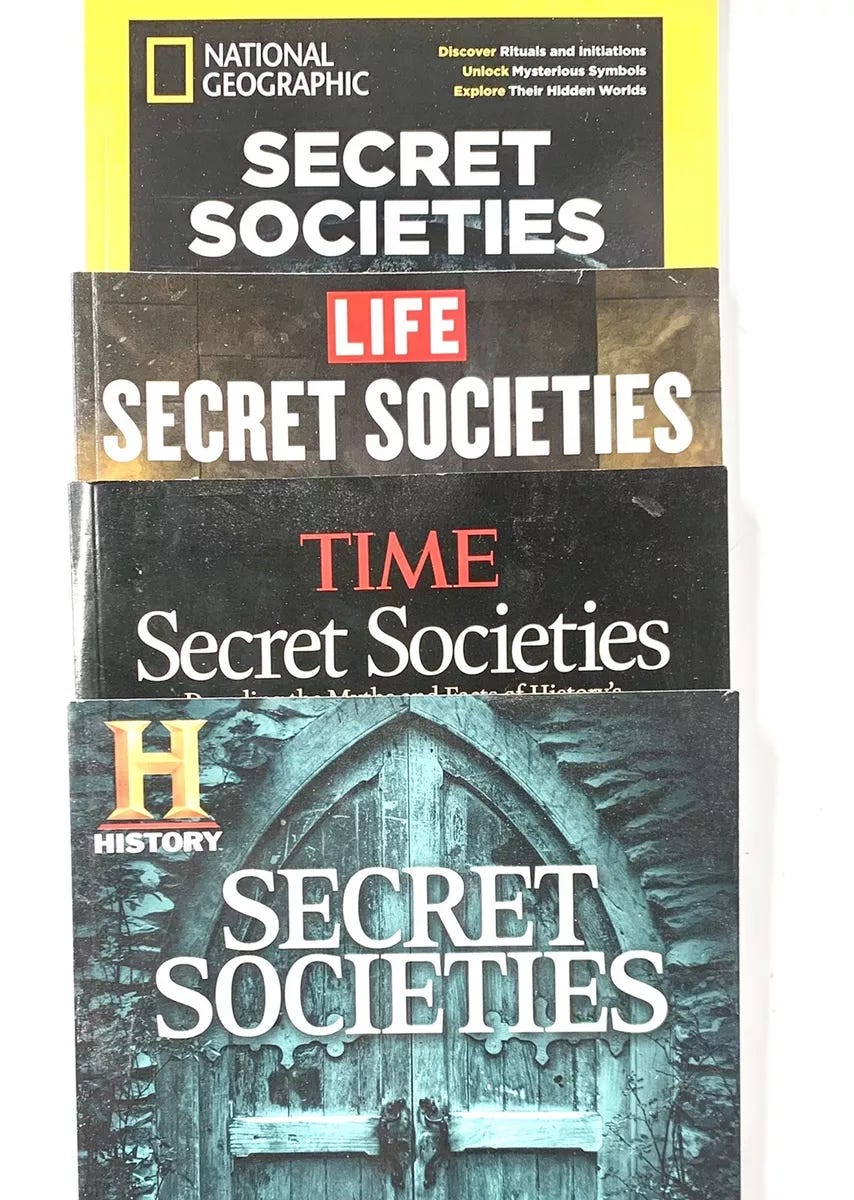 Lot of 4 Secret Society Magazines: Life, Time, History & National  Geographic. | eBay