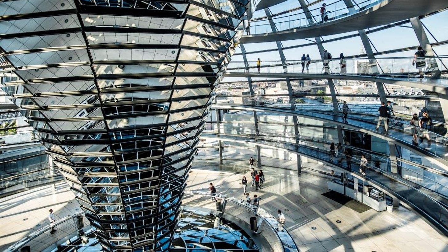 Deutscher Bundestag - Terrazza e cupola del Palazzo del Reichstag